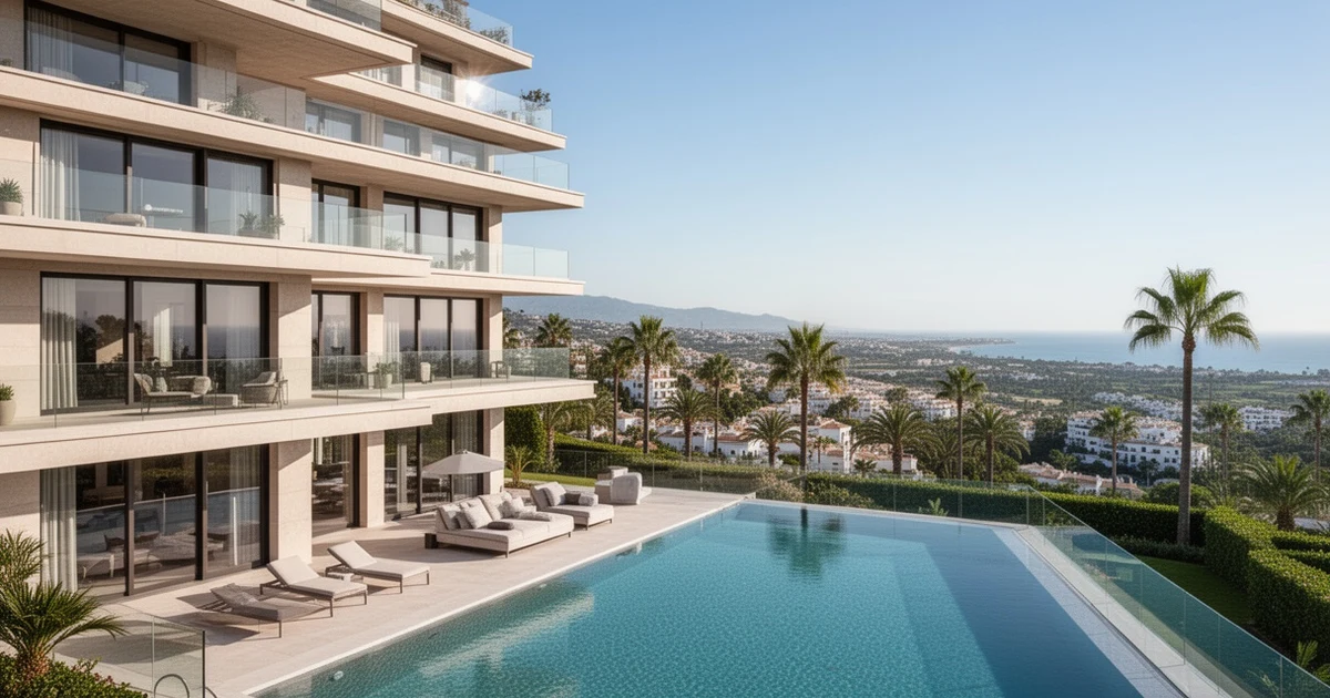 Vista del proyecto AIDA by Bentley Home en la Milla de Oro de Marbella