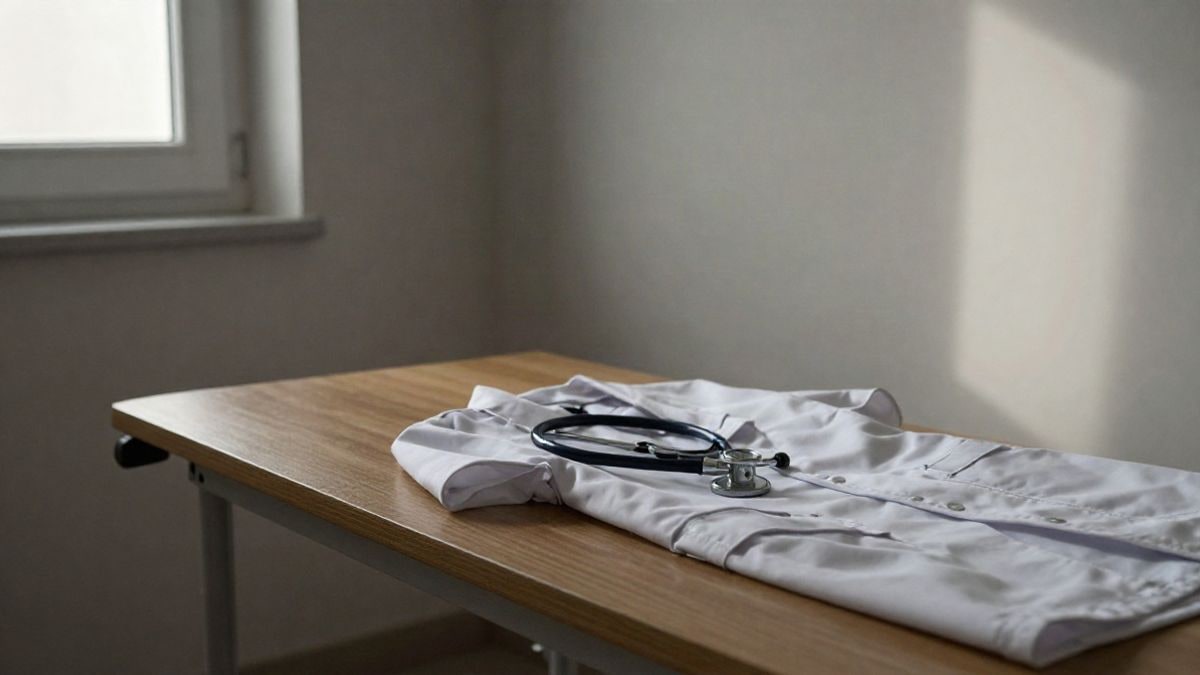 Imagen ilustrativa: consulta de pediatría con mesa de exploración y luz lateral de ventana