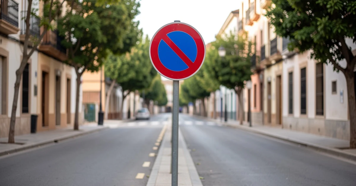 Low Emission Zone sign on a street in Málaga