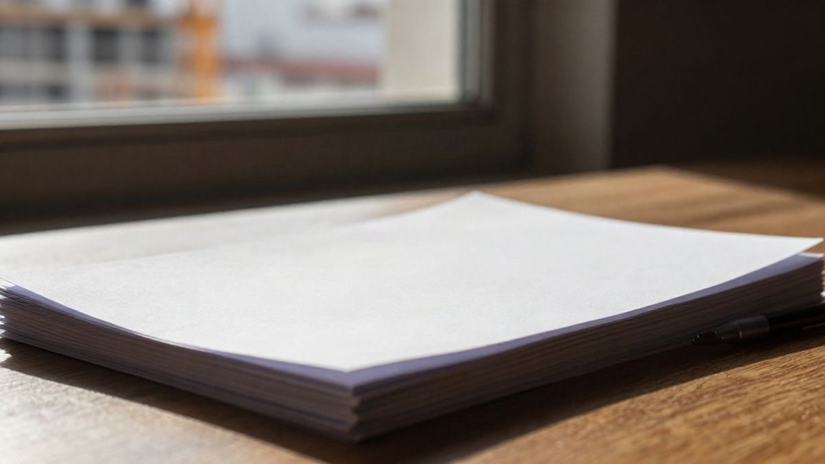 Illustrative image: documents and pen on a wooden table with a crane in the background