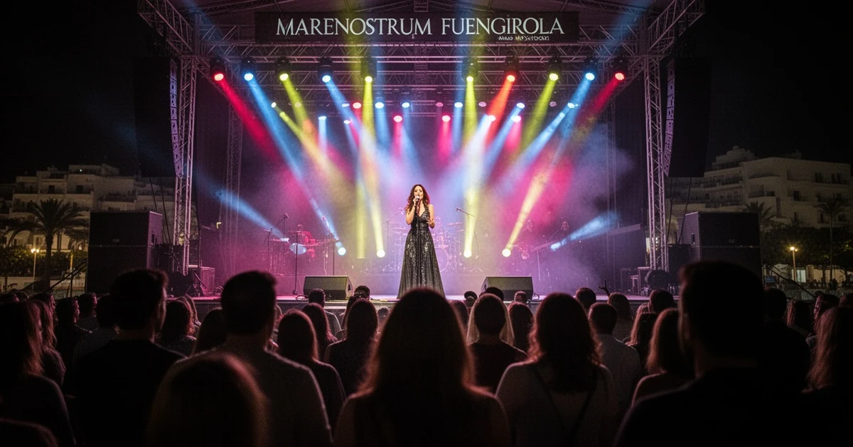 Concierto de Amaia Montero en Marenostrum Fuengirola con el público al fondo