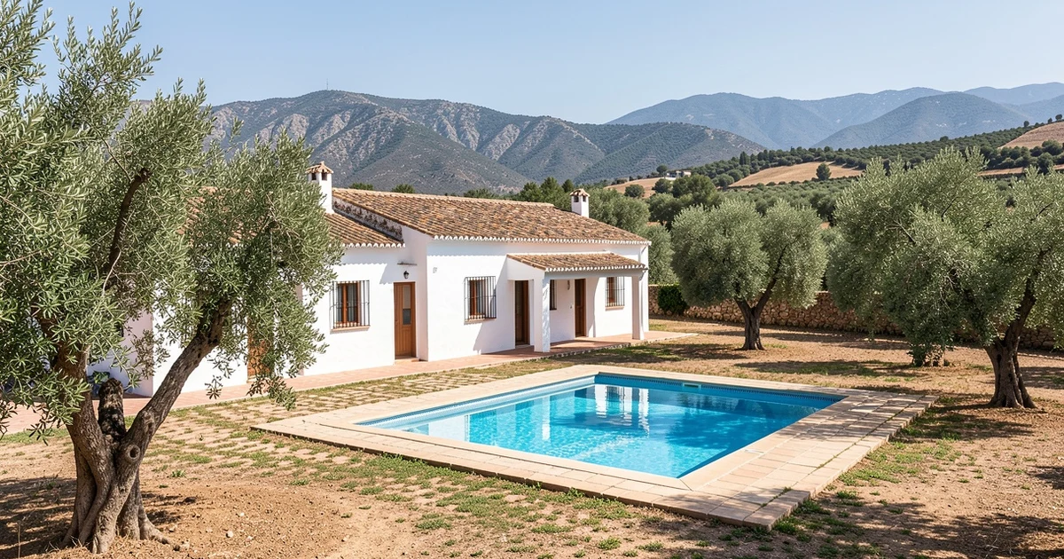 Casa rural andaluza con piscina en la provincia de Málaga