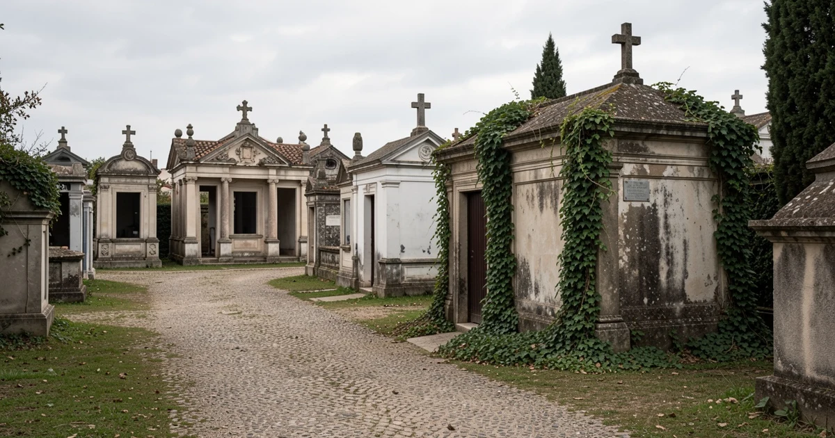 Panteón abandonado en el Cementerio de San Miguel de Málaga