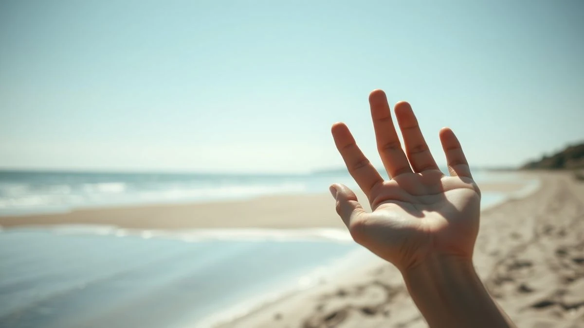 Illustrative image: a blue flag waving in the wind on a beach with the sea in the background