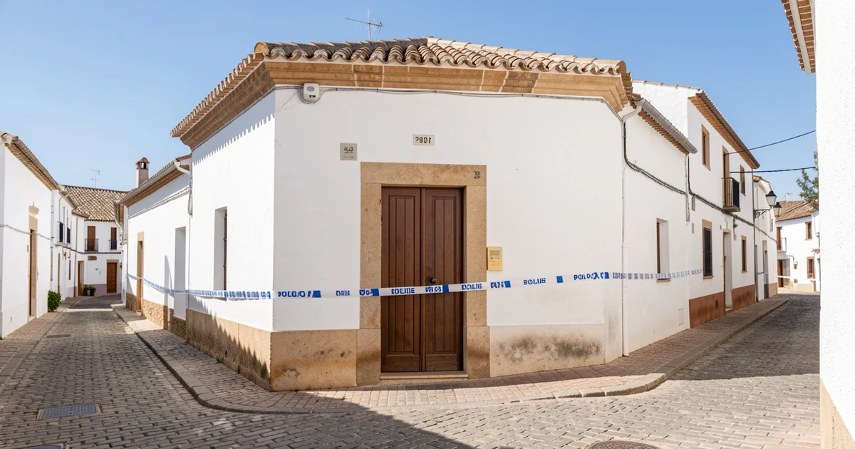 Facade of Frigiliana Town Hall with police seal