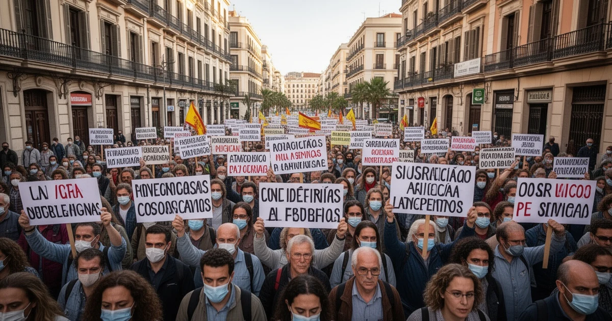 Manifestación por la vivienda en Málaga el 27 de junio