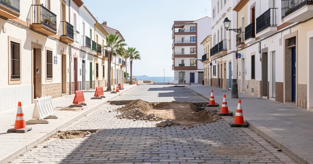Renovation works on Sevilla Street in Fuengirola