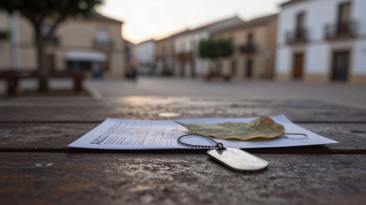 Illustrative image: detail of a pet tag and a brochure on a wooden table