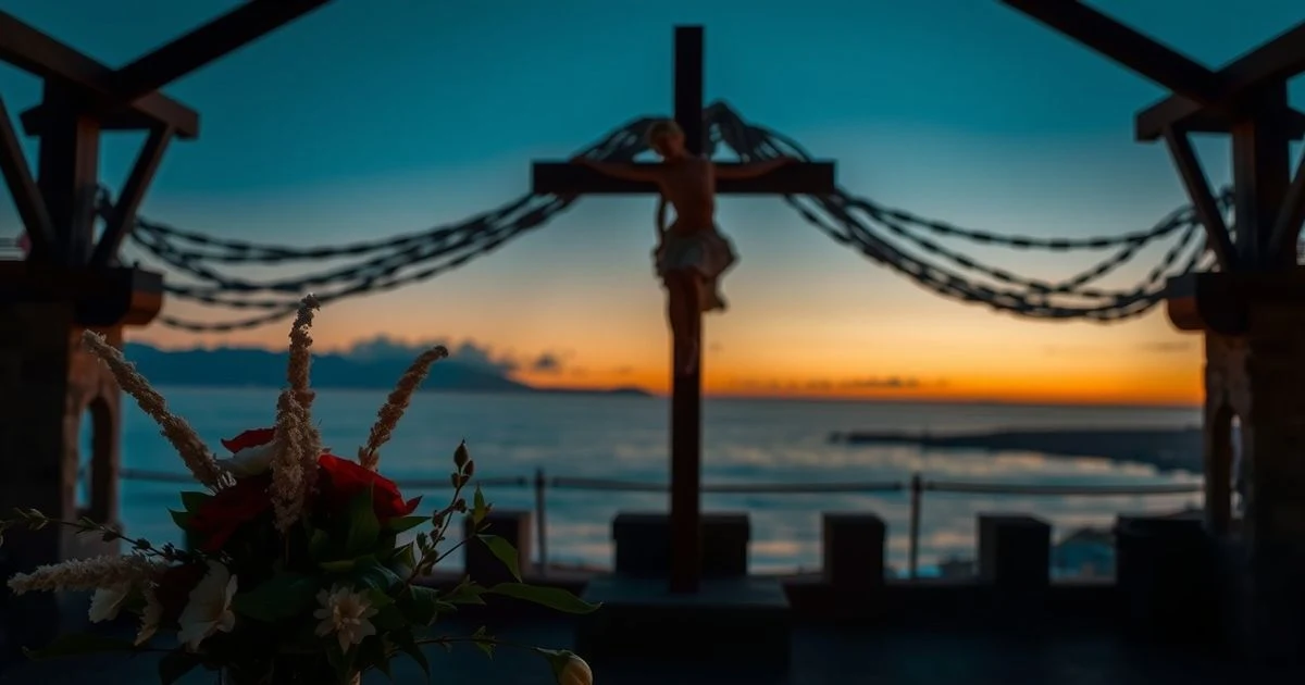 Balcón de Europa en Nerja al atardecer con decoración floral