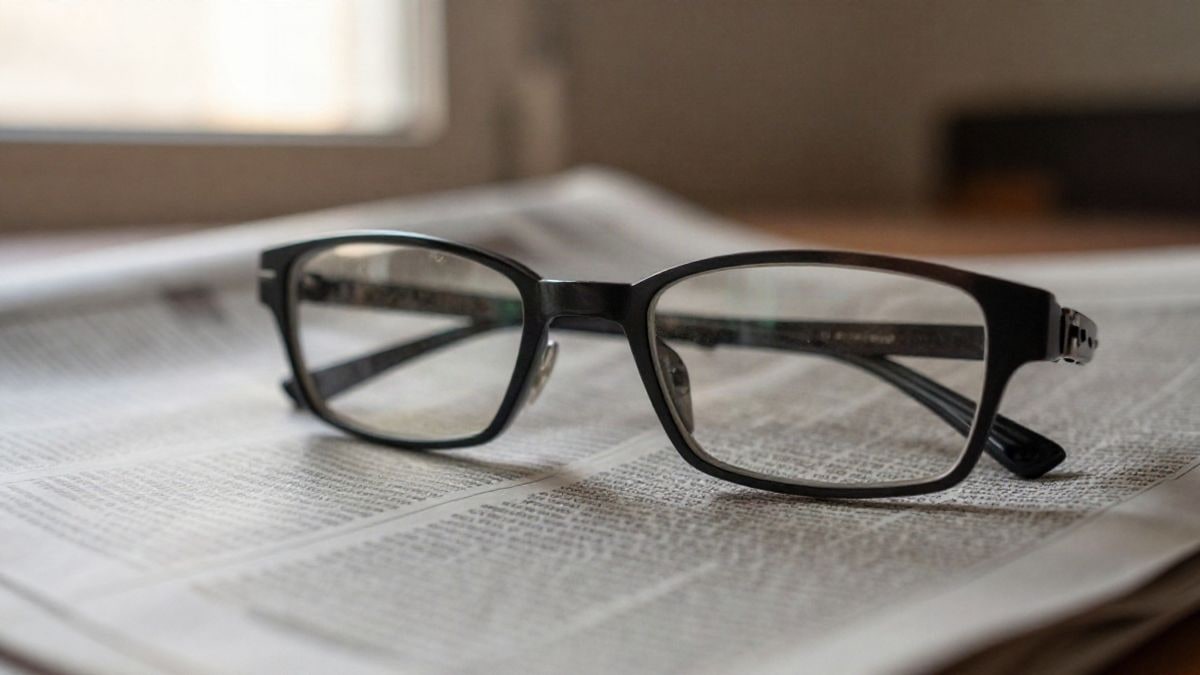 Illustrative image: close-up of reading glasses on an open newspaper