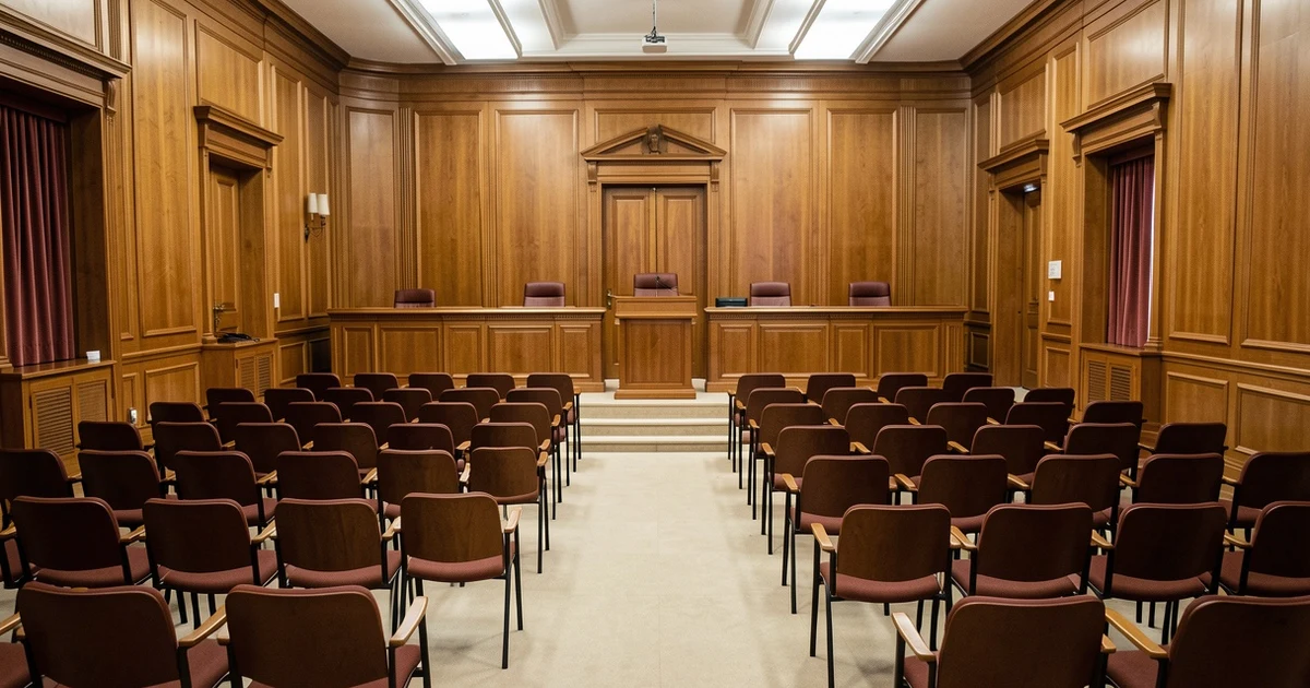 Empty plenary hall of the Málaga City Council