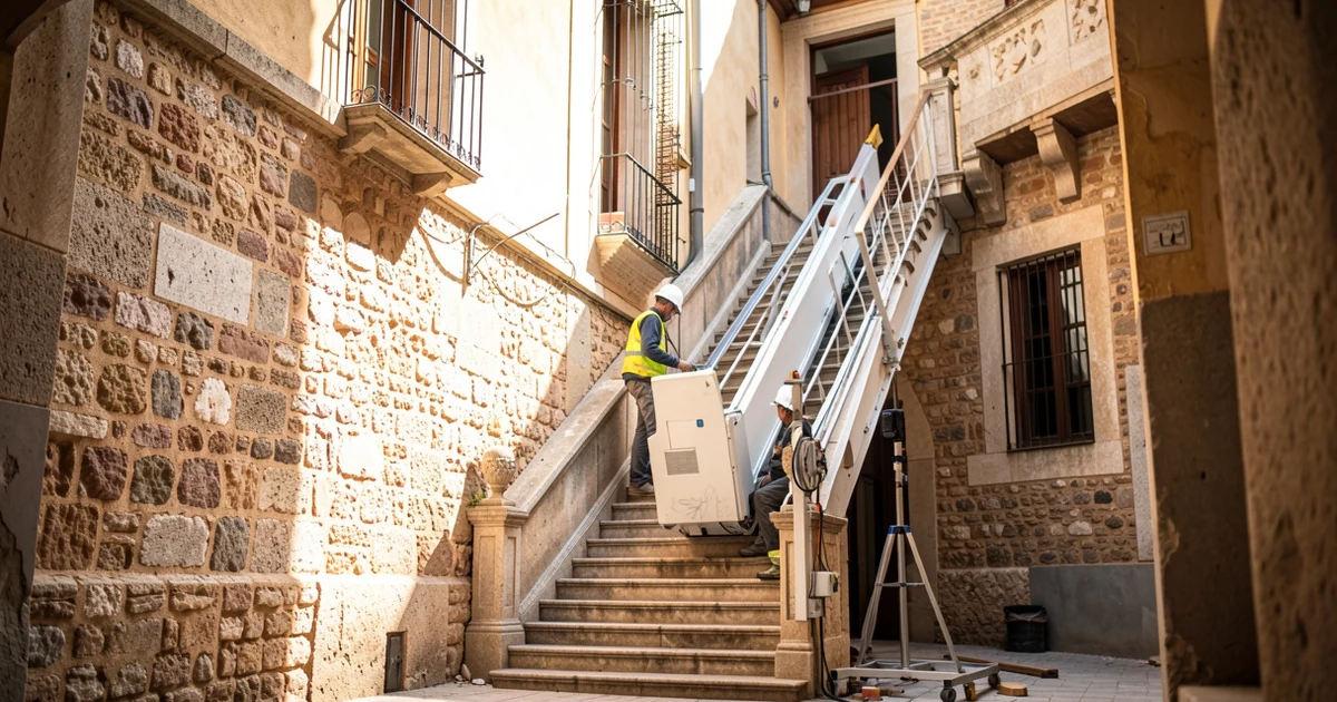 Improvement works at El Carmen school in Marbella with stairlift installation