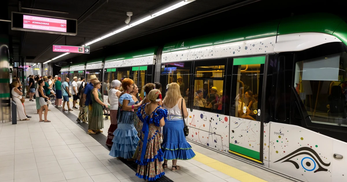 Metro de Málaga supera los 400.000 usuarios durante la Feria de 2026