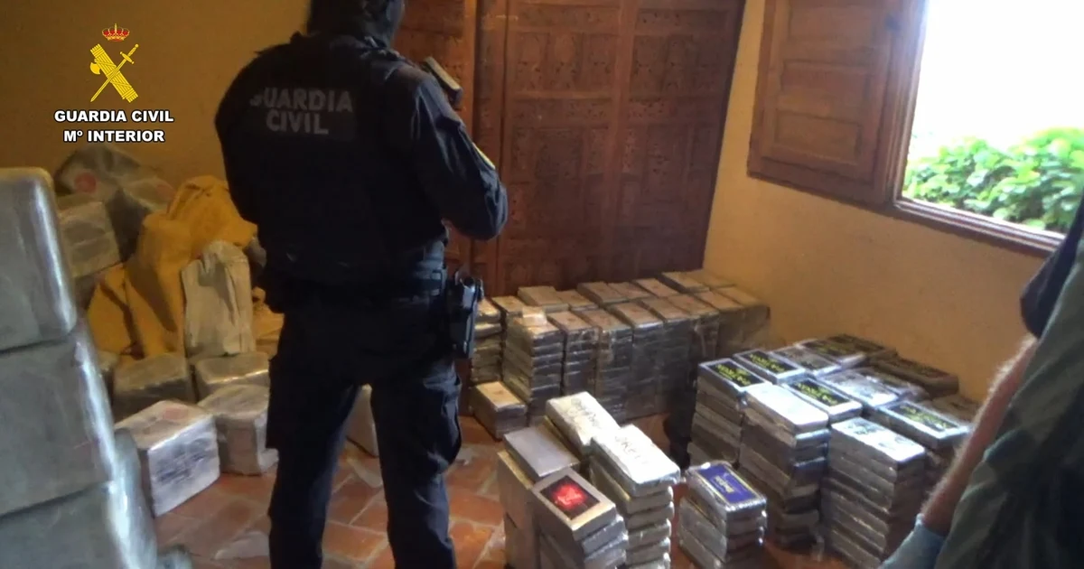 The Civil Guard dismantles criminal organization in Guadalajara with large cocaine seizure