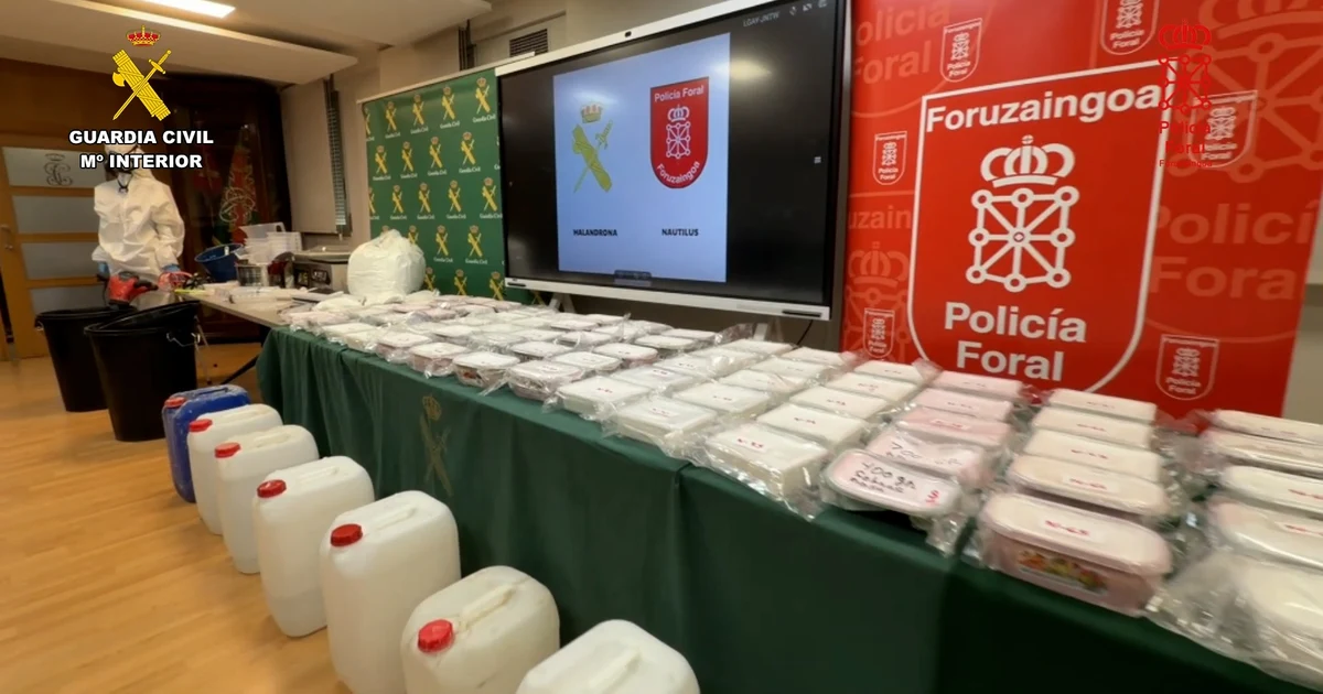 The Civil Guard dismantles a large drug laboratory in Navarra