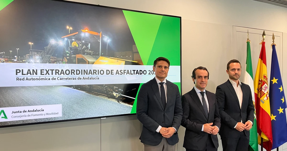 La Junta de Andalucía lanza un Plan de Asfaltado de 151 millones para mil kilómetros de carreteras