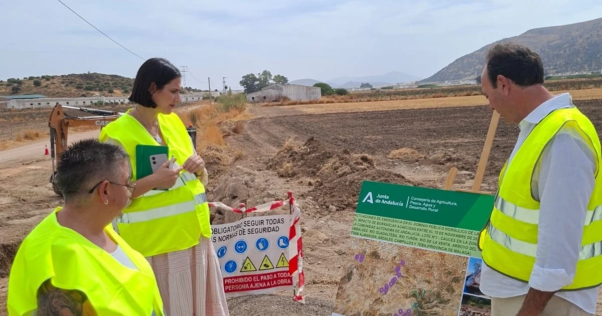La Junta de Andalucía invierte 3 millones en la reparación de cauces en Málaga