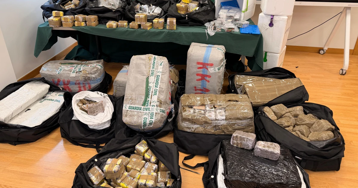 The Civil Guard arrests a driver with 478 kilos of hashish in Navarra