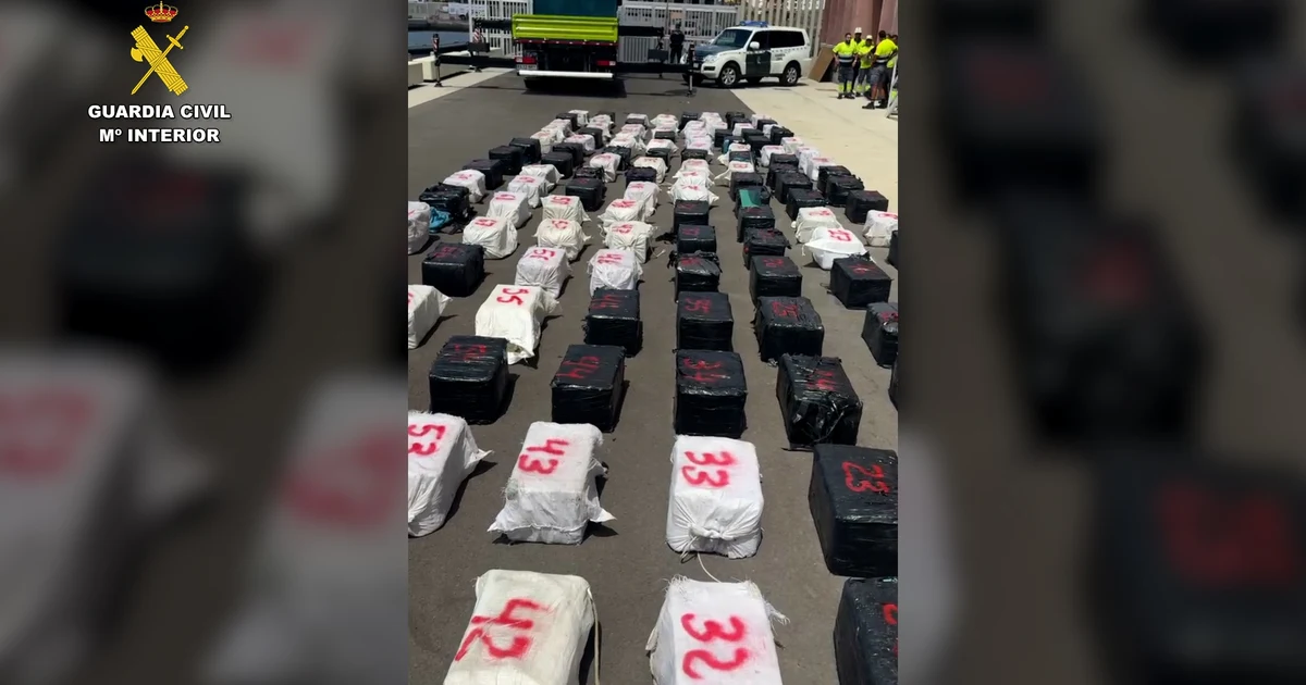 The Civil Guard seizes over three tonnes of cocaine in Gran Canaria